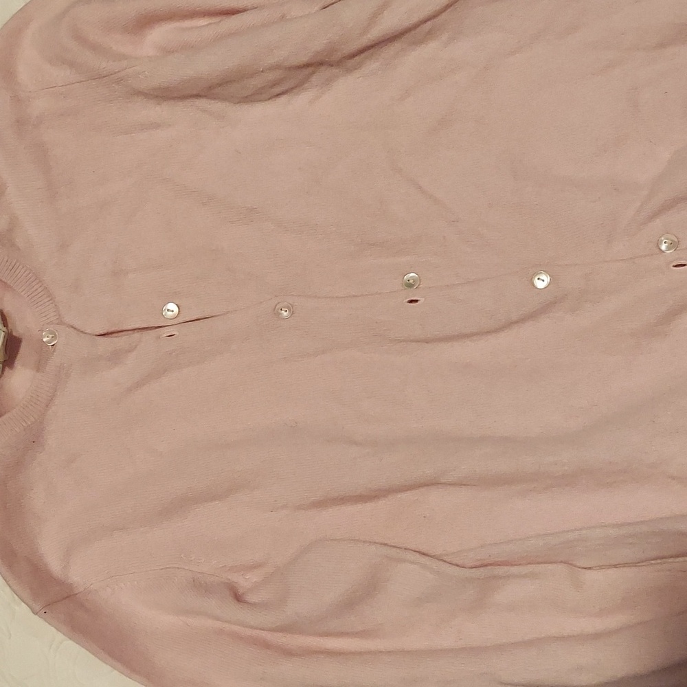 Neiman Marcus cashmere pink cardigan